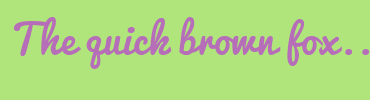 Image with Font Color B76EB8 and Background Color B0E57C